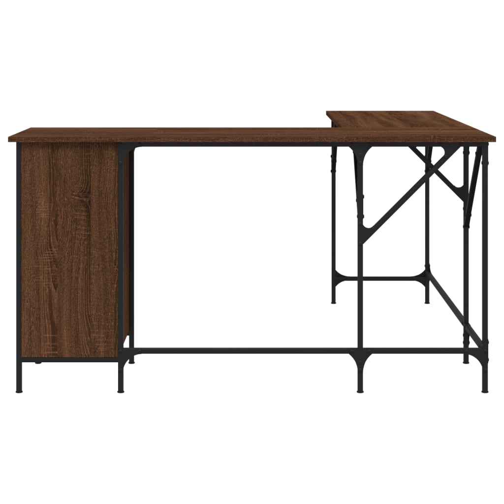 Schreibtisch Braun Eichen-Optik 141x141x75 cm Holzwerkstoff - Premium Schreibtische - Just €123.68! Shop now at homesales4u