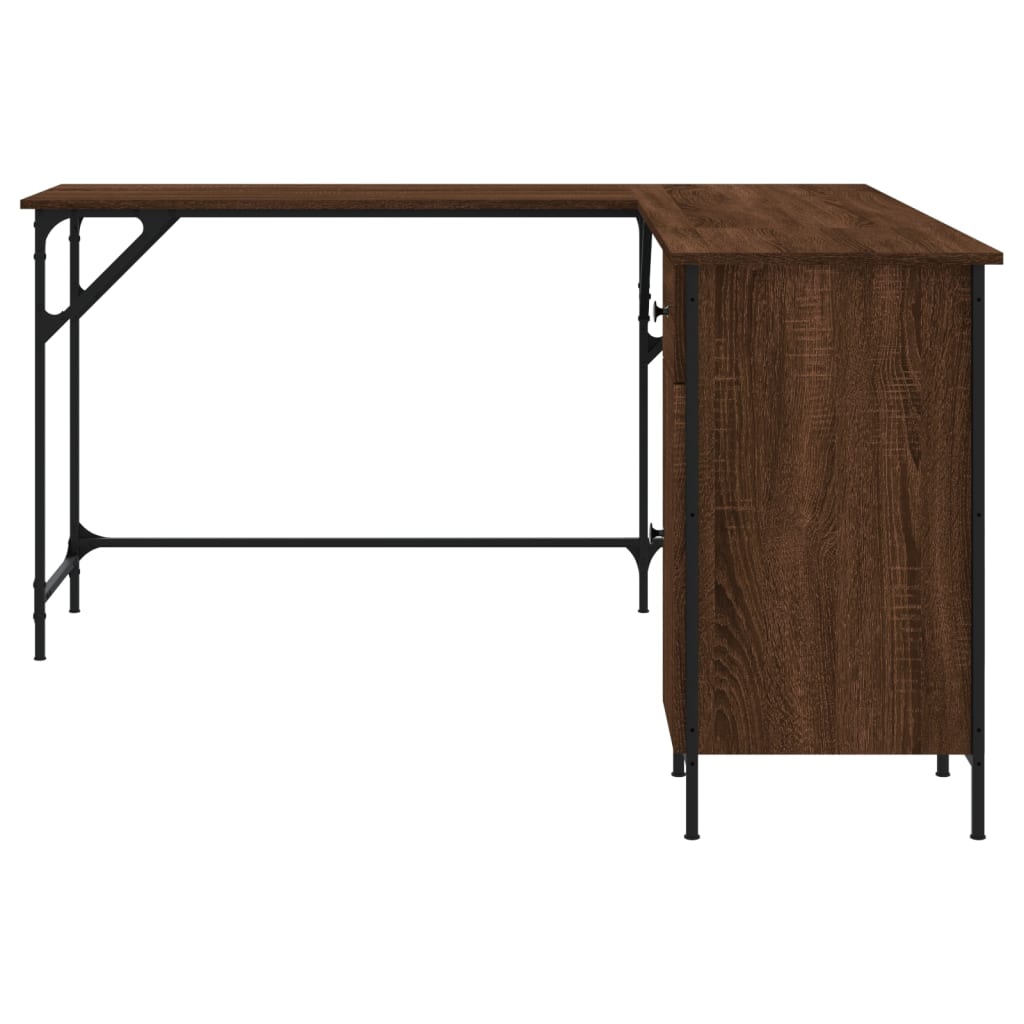 Schreibtisch Braun Eichen-Optik 141x141x75 cm Holzwerkstoff - Premium Schreibtische - Just €123.68! Shop now at homesales4u