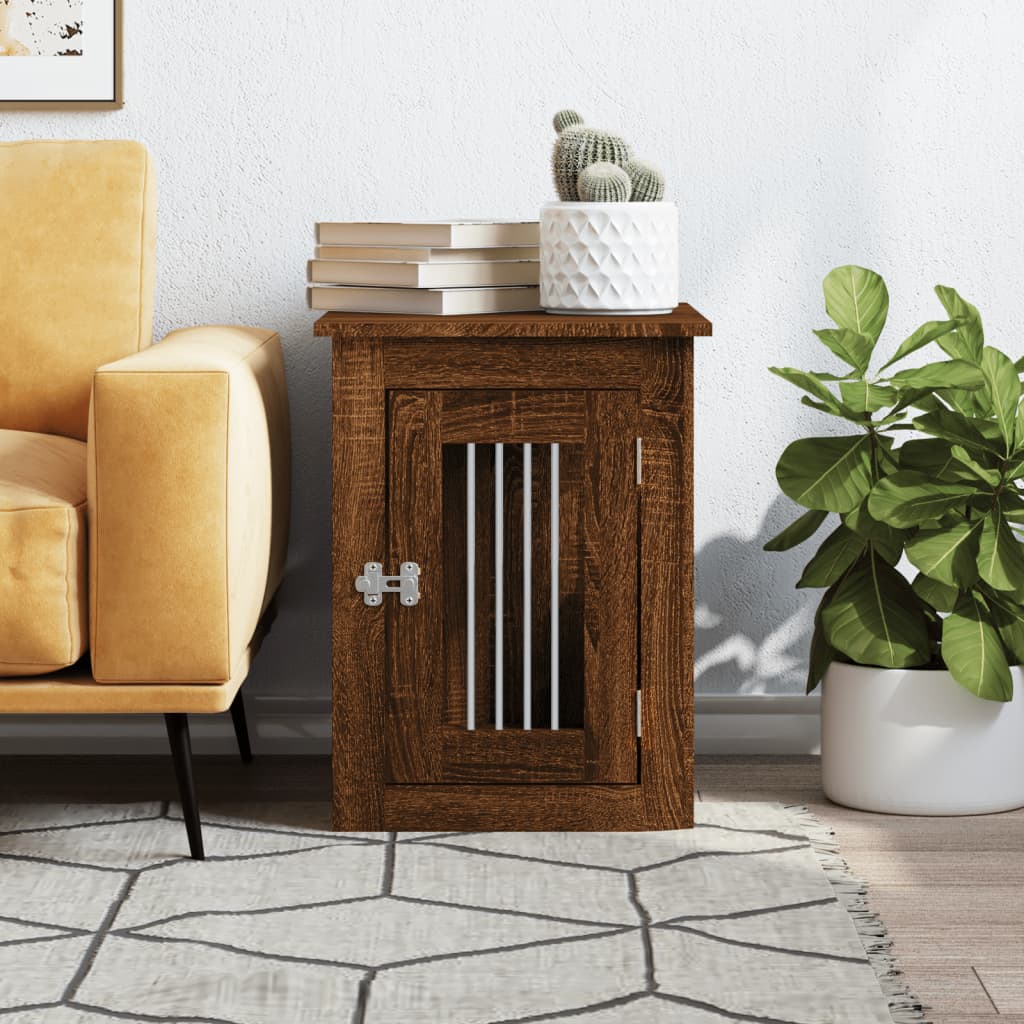 Hundekäfig im Möbelstil Braun Eichen-Optik 45x62x59 cm - Premium Hundehütten - Just €80.94! Shop now at homesales4u