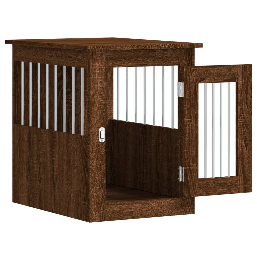 Hundekäfig im Möbelstil Braun Eichen-Optik 45x62x59 cm - Premium Hundehütten - Just €80.94! Shop now at homesales4u
