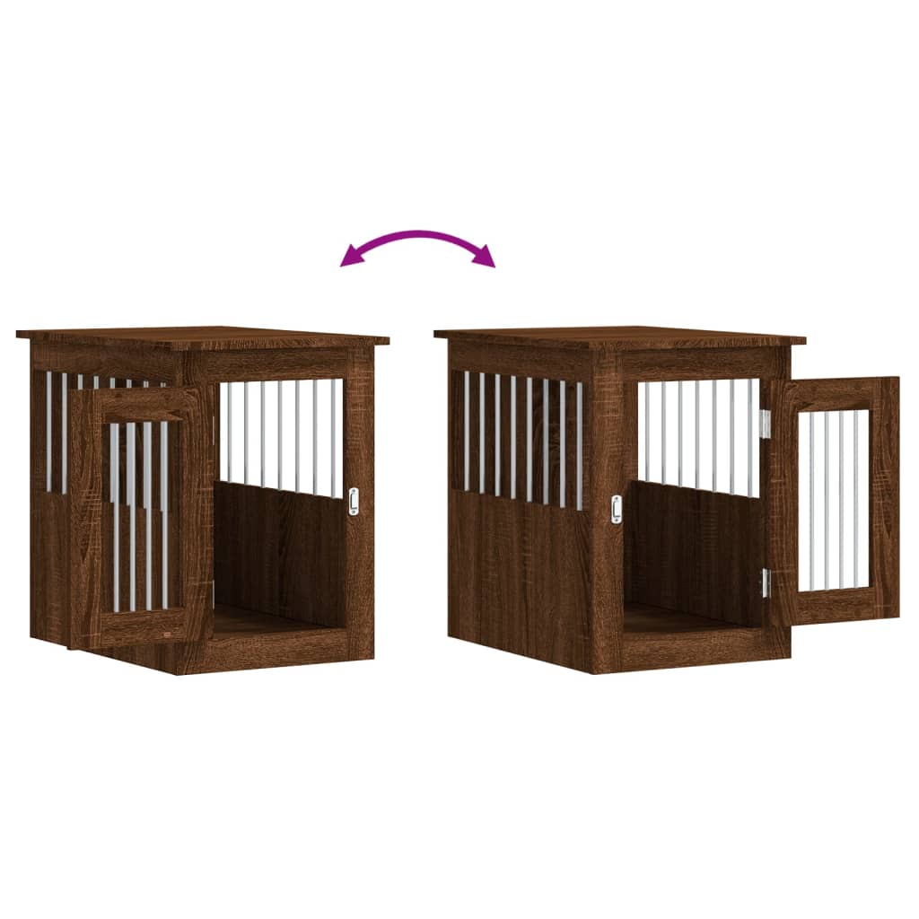 Hundekäfig im Möbelstil Braun Eichen-Optik 45x62x59 cm - Premium Hundehütten - Just €80.94! Shop now at homesales4u