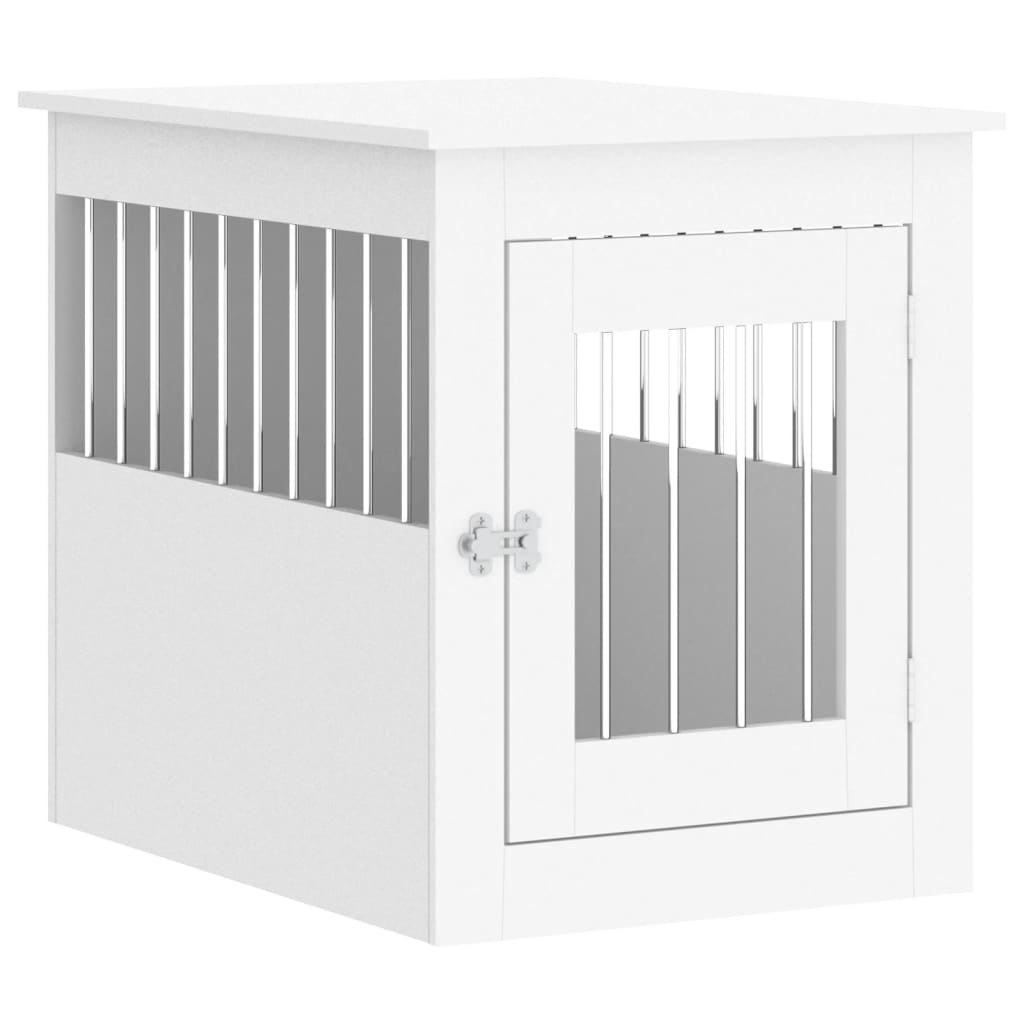 Hundekäfig im Möbelstil Weiß 55x75x65 cm Holzwerkstoff - Premium Hundehütten - Just €109.97! Shop now at homesales4u