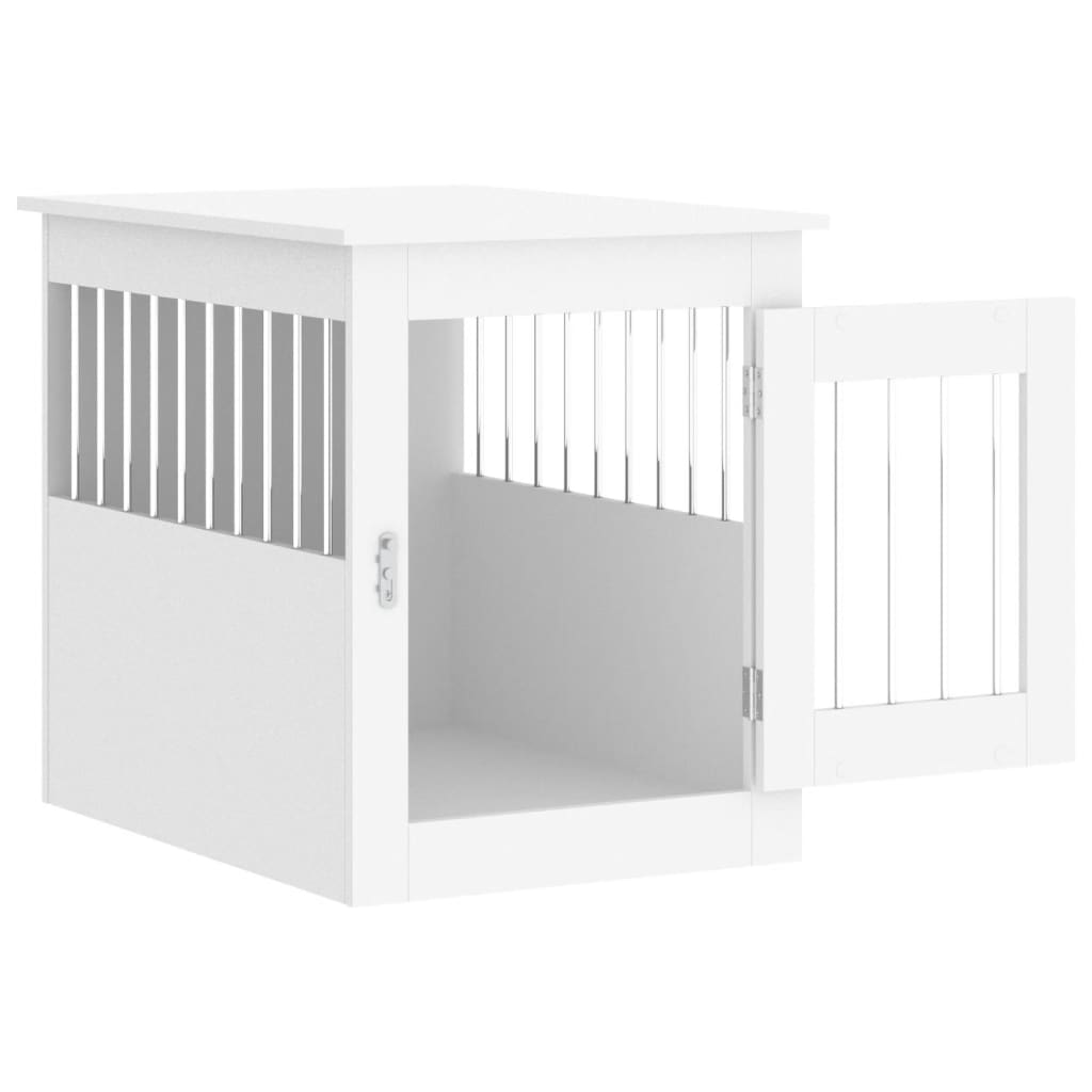 Hundekäfig im Möbelstil Weiß 55x75x65 cm Holzwerkstoff - Premium Hundehütten - Just €109.97! Shop now at homesales4u