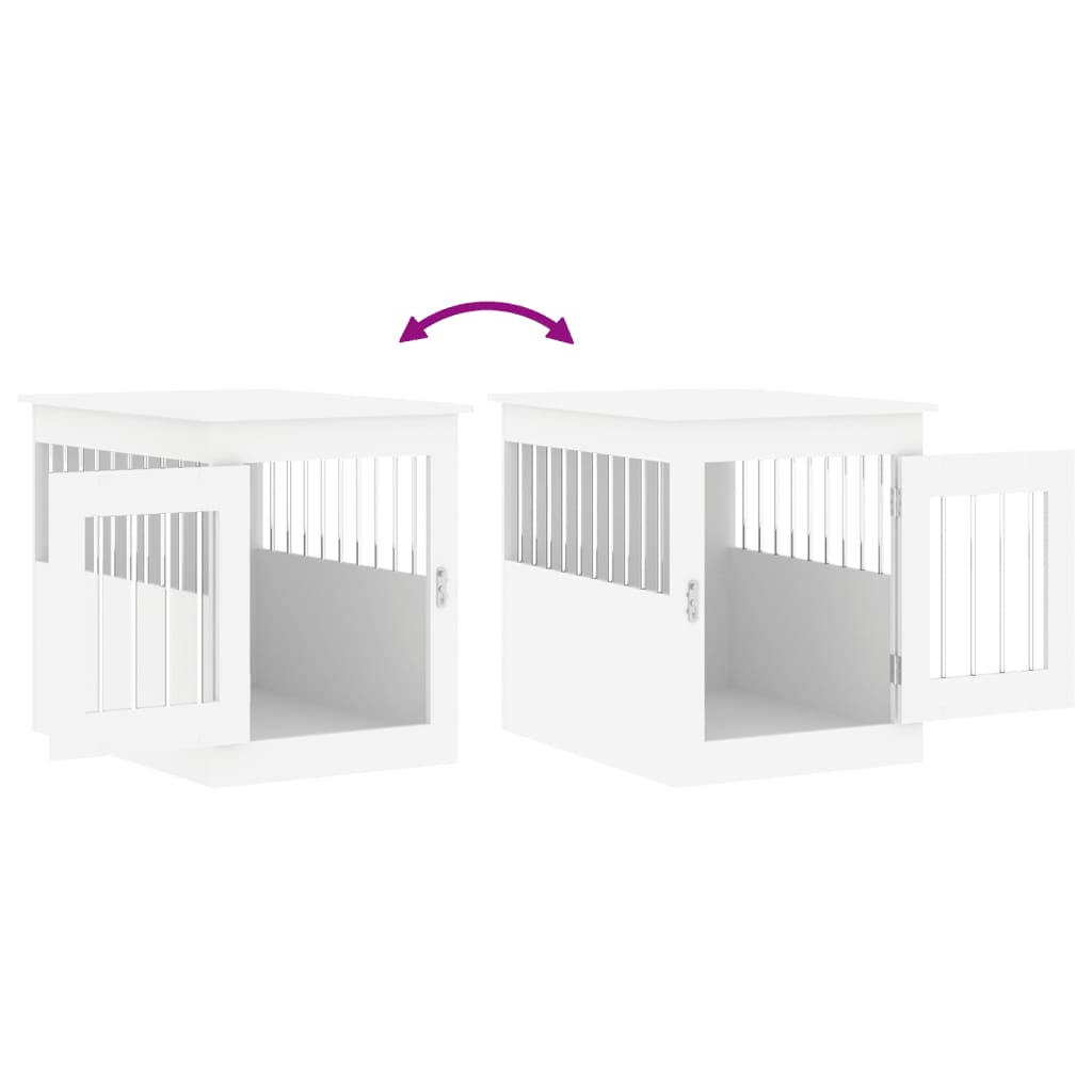 Hundekäfig im Möbelstil Weiß 55x75x65 cm Holzwerkstoff - Premium Hundehütten - Just €109.97! Shop now at homesales4u