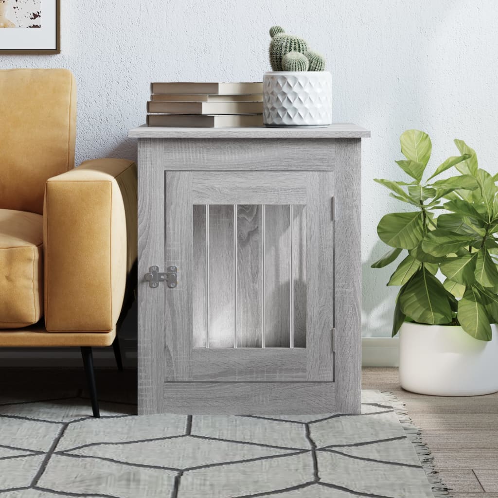 Hundekäfig im Möbelstil Grau Sonoma 55x75x65 cm Holzwerkstoff - Premium Hundehütten - Just €114.82! Shop now at homesales4u