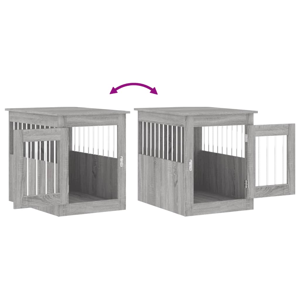 Hundekäfig im Möbelstil Grau Sonoma 55x75x65 cm Holzwerkstoff - Premium Hundehütten - Just €114.82! Shop now at homesales4u