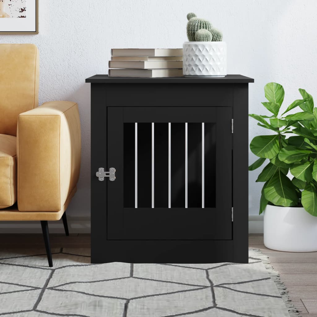 Hundekäfig im Möbelstil Schwarz 64,5x80x71 cm Holzwerkstoff - Premium Hundehütten - Just €114.94! Shop now at homesales4u