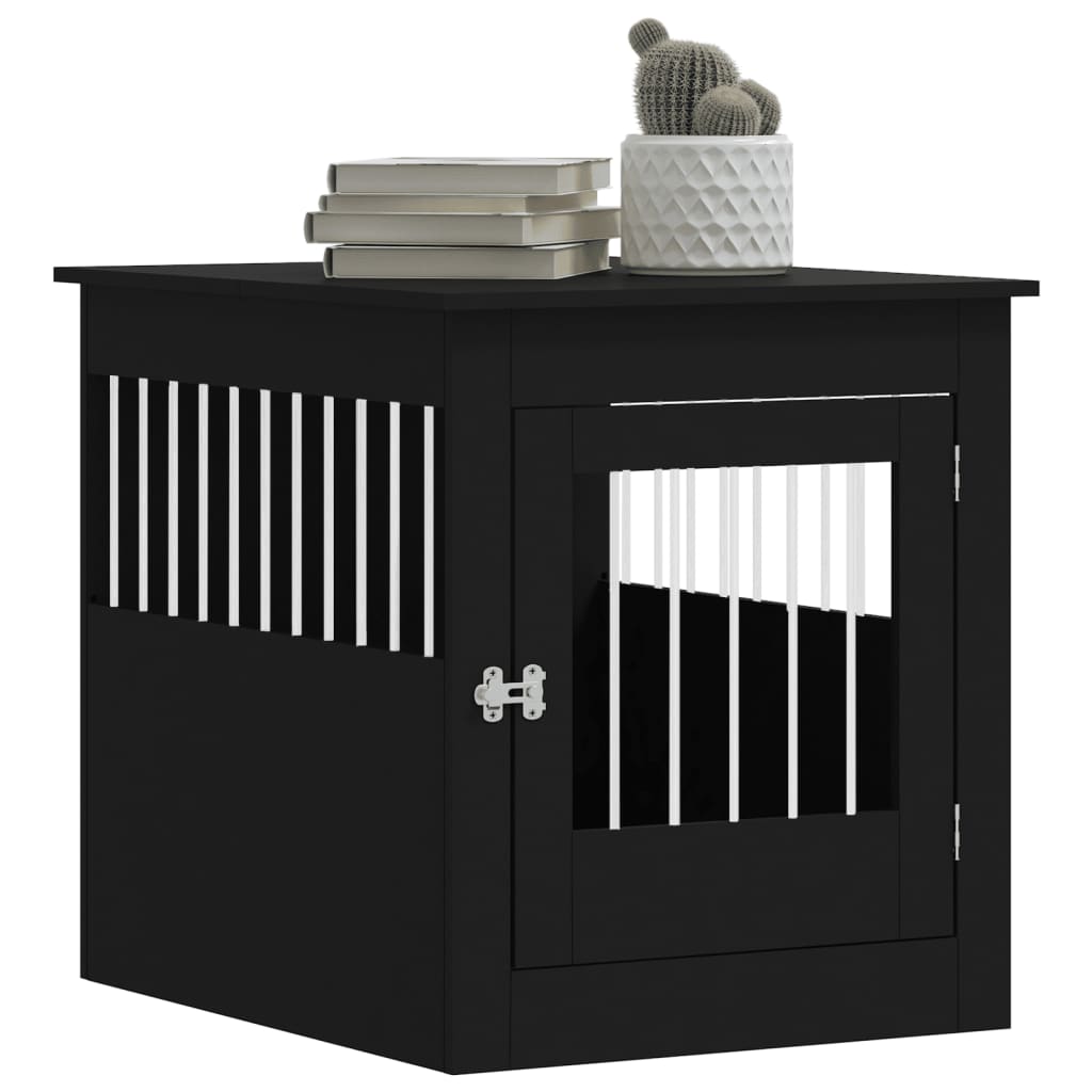 Hundekäfig im Möbelstil Schwarz 64,5x80x71 cm Holzwerkstoff - Premium Hundehütten - Just €114.94! Shop now at homesales4u