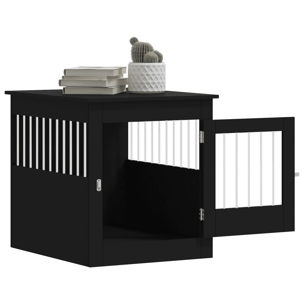 Hundekäfig im Möbelstil Schwarz 64,5x80x71 cm Holzwerkstoff - Premium Hundehütten - Just €114.94! Shop now at homesales4u