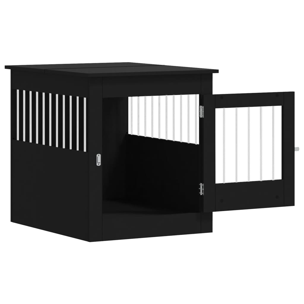 Hundekäfig im Möbelstil Schwarz 64,5x80x71 cm Holzwerkstoff - Premium Hundehütten - Just €114.94! Shop now at homesales4u