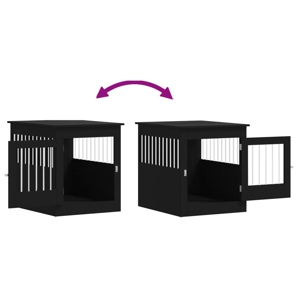 Hundekäfig im Möbelstil Schwarz 64,5x80x71 cm Holzwerkstoff - Premium Hundehütten - Just €114.94! Shop now at homesales4u