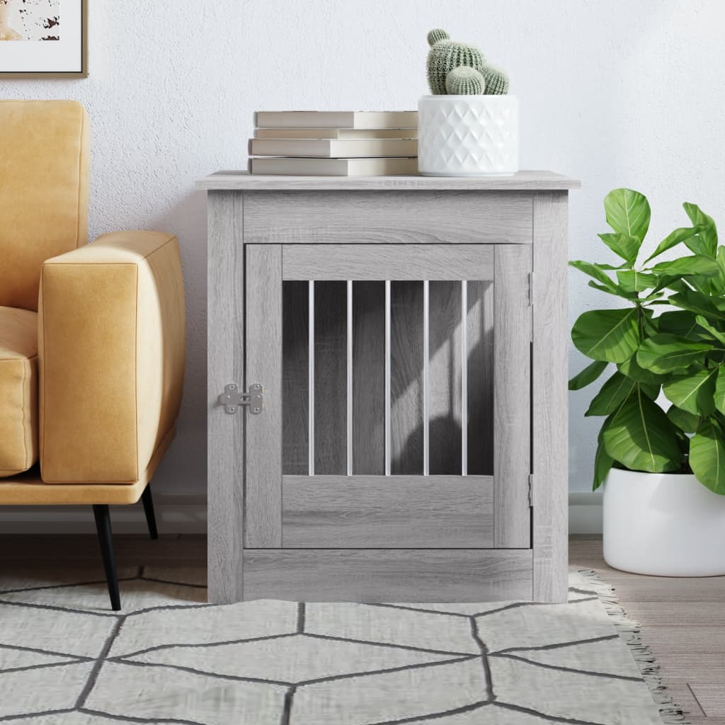 Hundekäfig im Möbelstil Grau Sonoma 64,5x80x71 cm Holzwerkstoff - Premium Hundehütten - Just €122.69! Shop now at homesales4u