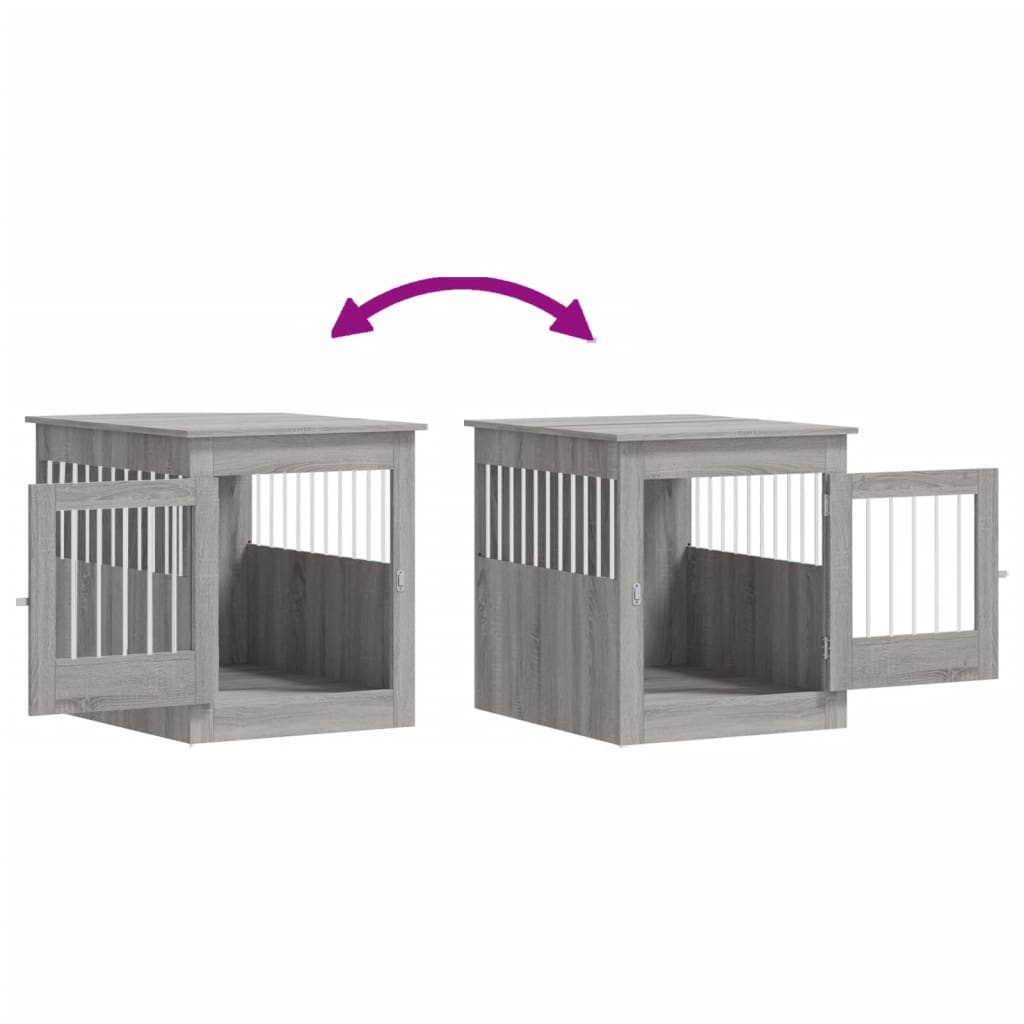 Hundekäfig im Möbelstil Grau Sonoma 64,5x80x71 cm Holzwerkstoff - Premium Hundehütten - Just €122.69! Shop now at homesales4u