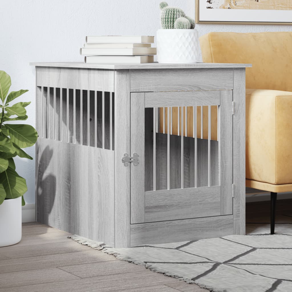 Hundekäfig im Möbelstil Grau Sonoma 64,5x80x71 cm Holzwerkstoff - Premium Hundehütten - Just €122.69! Shop now at homesales4u