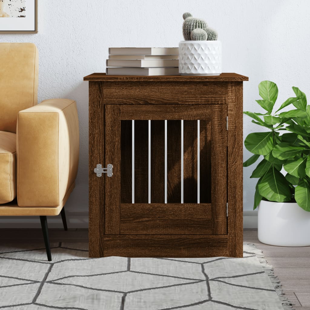 Hundekäfig im Möbelstil Braun Eichen-Optik 64,5x80x71 cm - Premium Hundehütten - Just €118.27! Shop now at homesales4u