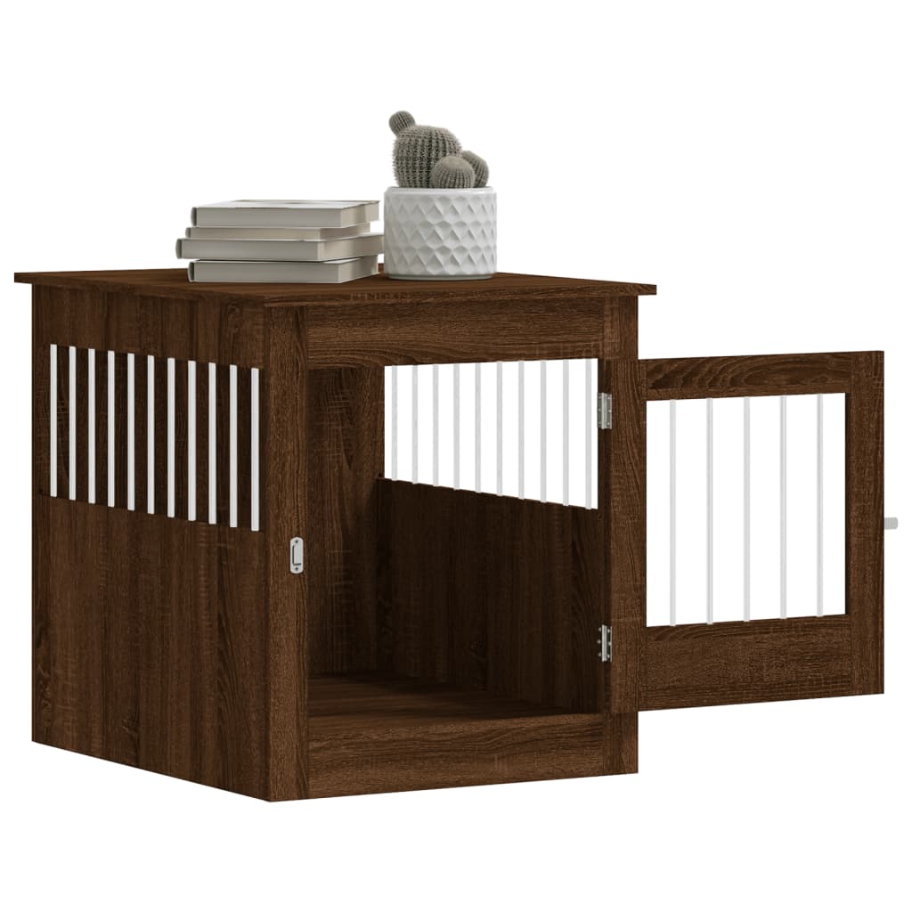 Hundekäfig im Möbelstil Braun Eichen-Optik 64,5x80x71 cm - Premium Hundehütten - Just €118.27! Shop now at homesales4u