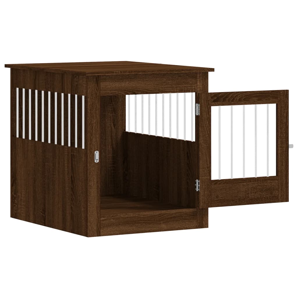 Hundekäfig im Möbelstil Braun Eichen-Optik 64,5x80x71 cm - Premium Hundehütten - Just €118.27! Shop now at homesales4u