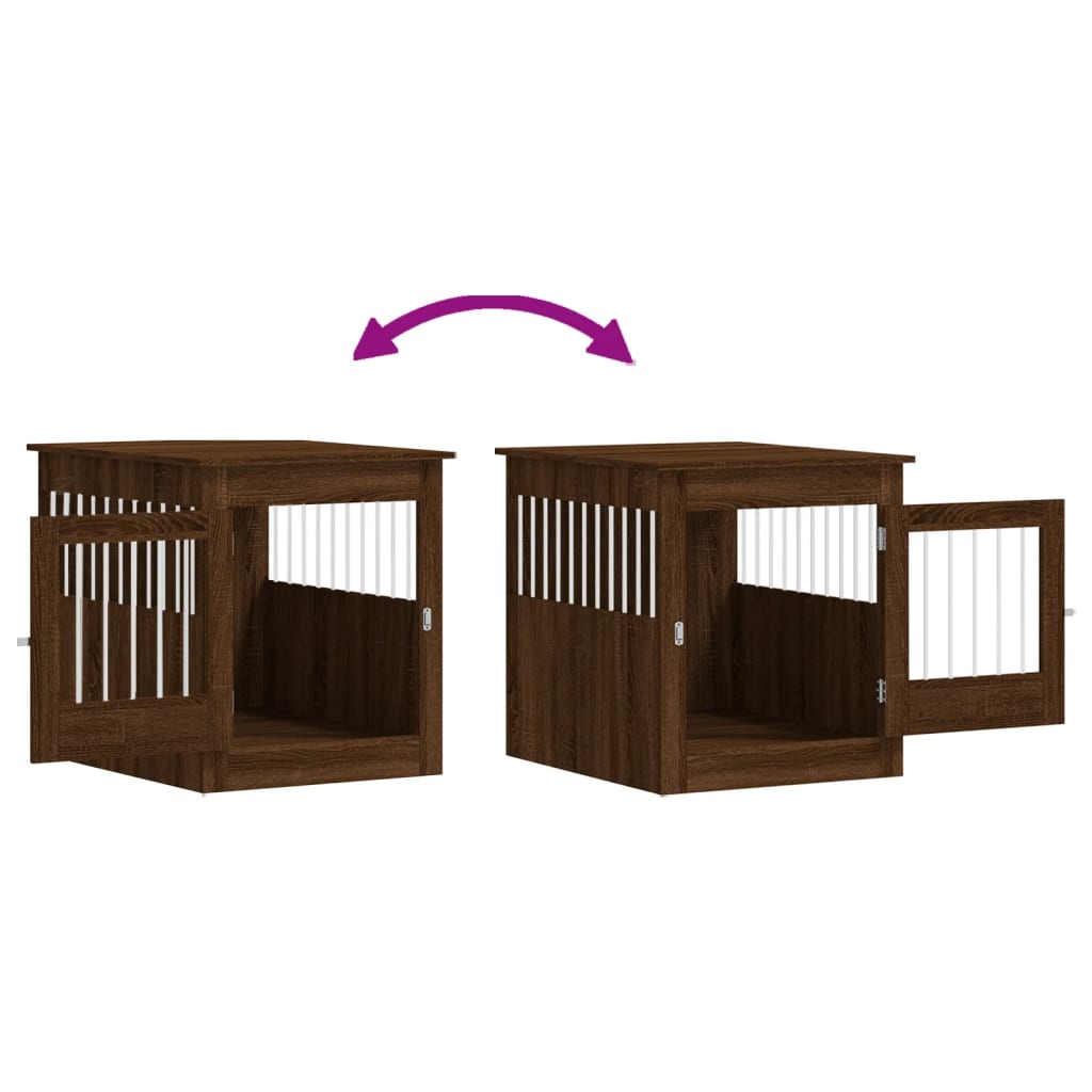 Hundekäfig im Möbelstil Braun Eichen-Optik 64,5x80x71 cm - Premium Hundehütten - Just €118.27! Shop now at homesales4u