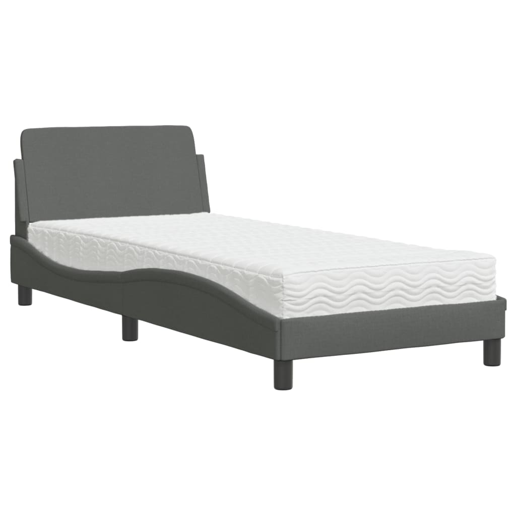 Bett mit Matratze Dunkelgrau 80x200 cm Stoff - Premium Betten & Bettgestelle - Just €312.09! Shop now at homesales4u