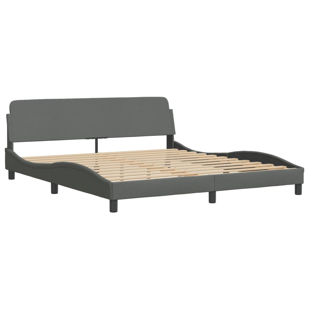 Bett mit Matratze Dunkelgrau 180x200 cm Stoff - Premium Betten & Bettgestelle - Just €500.56! Shop now at homesales4u