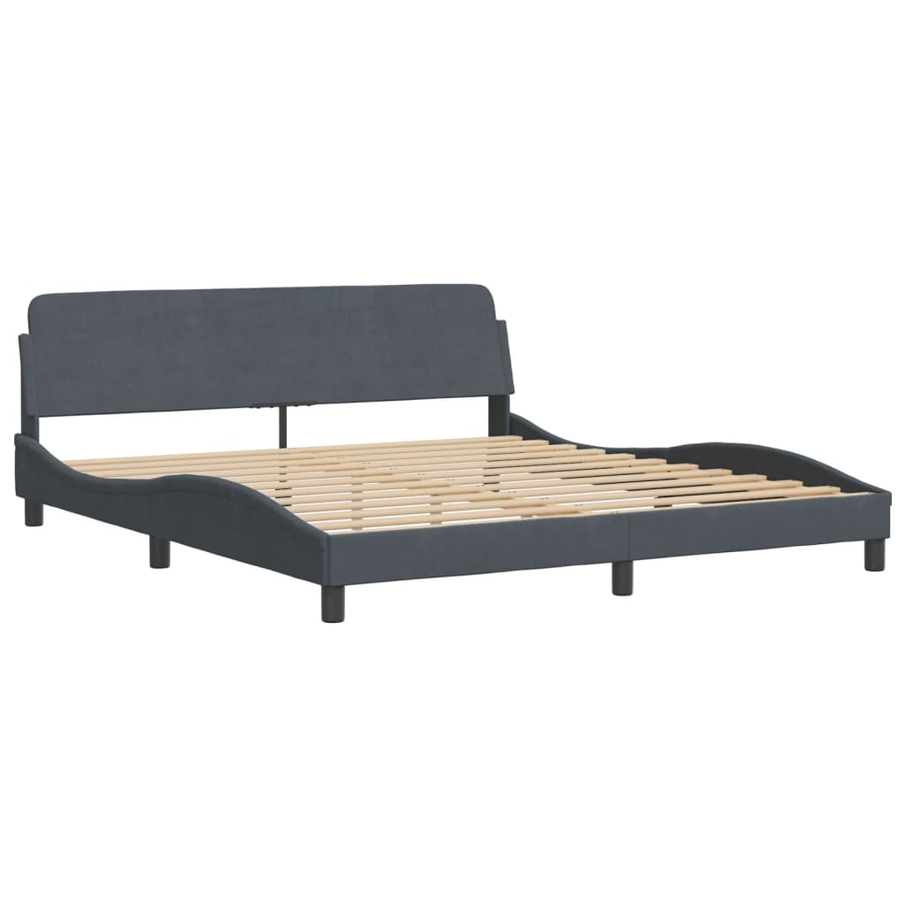 Bett mit Matratze Dunkelgrau 180x200 cm Samt - Premium Betten & Bettgestelle - Just €487.57! Shop now at homesales4u