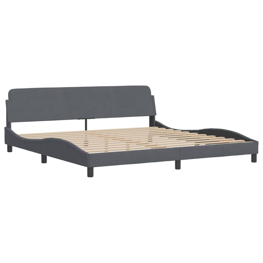Bett mit Matratze Dunkelgrau 200x200 cm Samt - Premium Betten & Bettgestelle - Just €525.85! Shop now at homesales4u