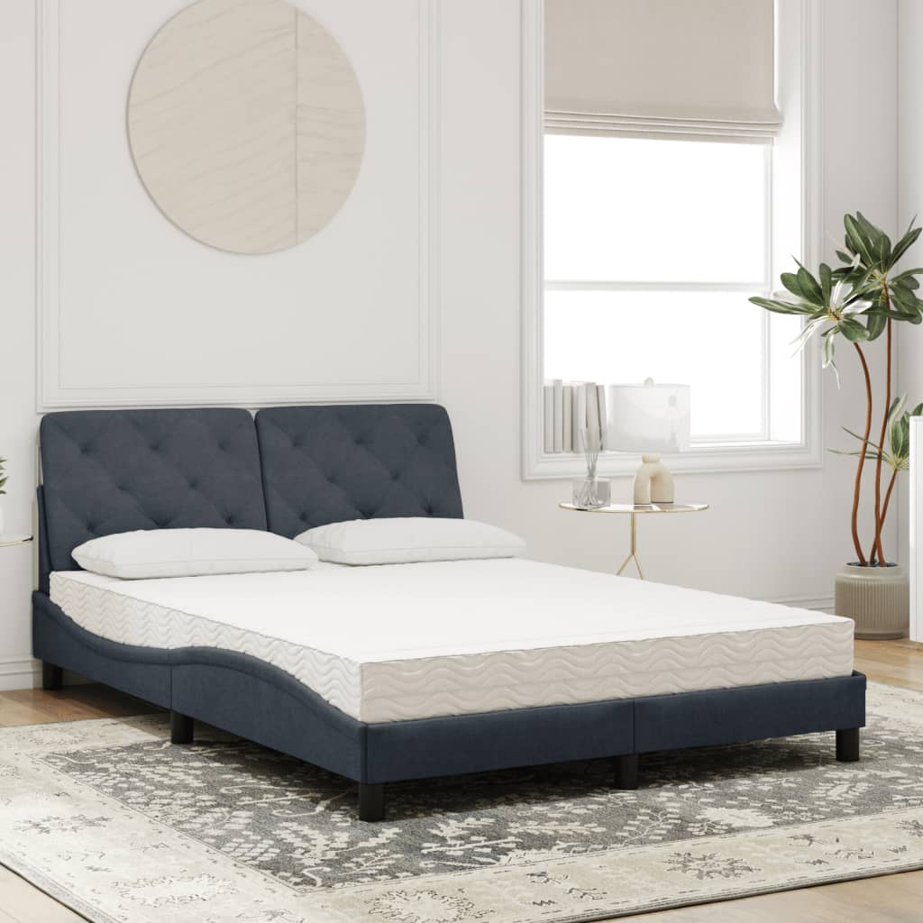 Bett mit Matratze Dunkelgrau 140x190 cm Samt - Premium Betten & Bettgestelle - Just €492.09! Shop now at homesales4u