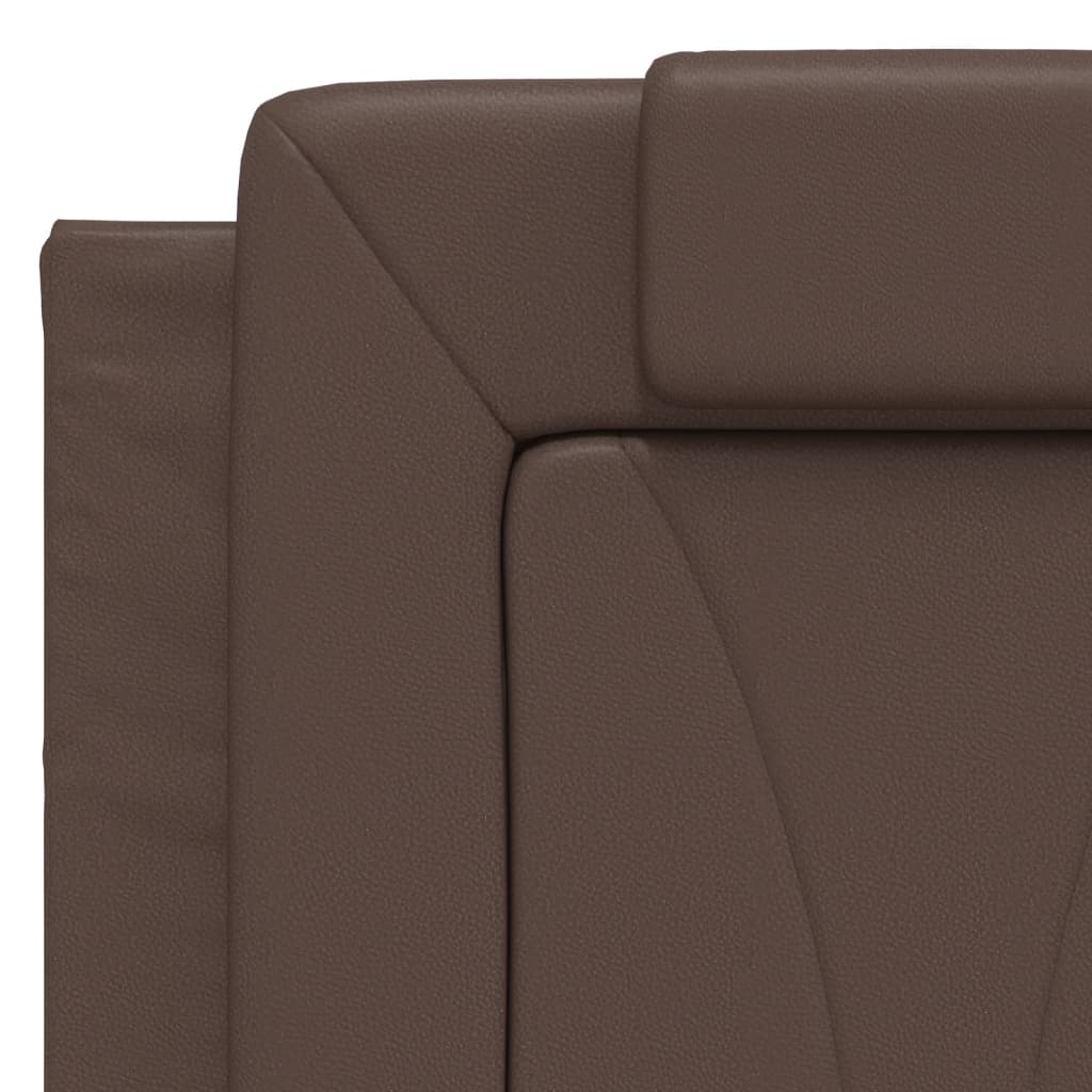 Bett mit Matratze Braun 140x190 cm Kunstleder - Premium Betten & Bettgestelle - Just €529.12! Shop now at homesales4u
