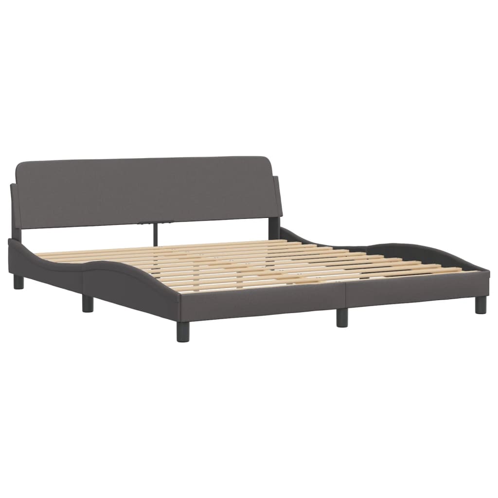 Bett mit Matratze Grau 180x200 cm Kunstleder - Premium Betten & Bettgestelle - Just €565.44! Shop now at homesales4u