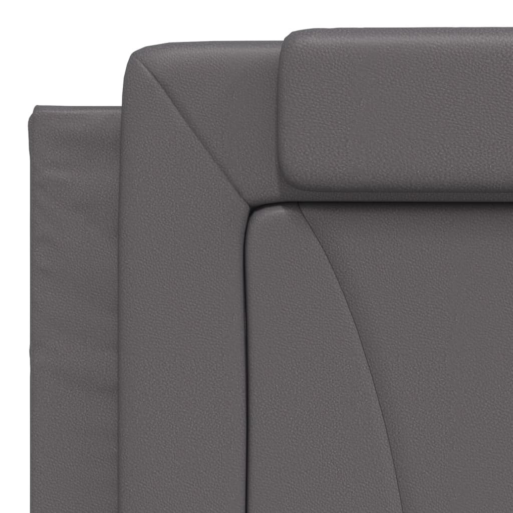 Bett mit Matratze Grau 180x200 cm Kunstleder - Premium Betten & Bettgestelle - Just €565.44! Shop now at homesales4u
