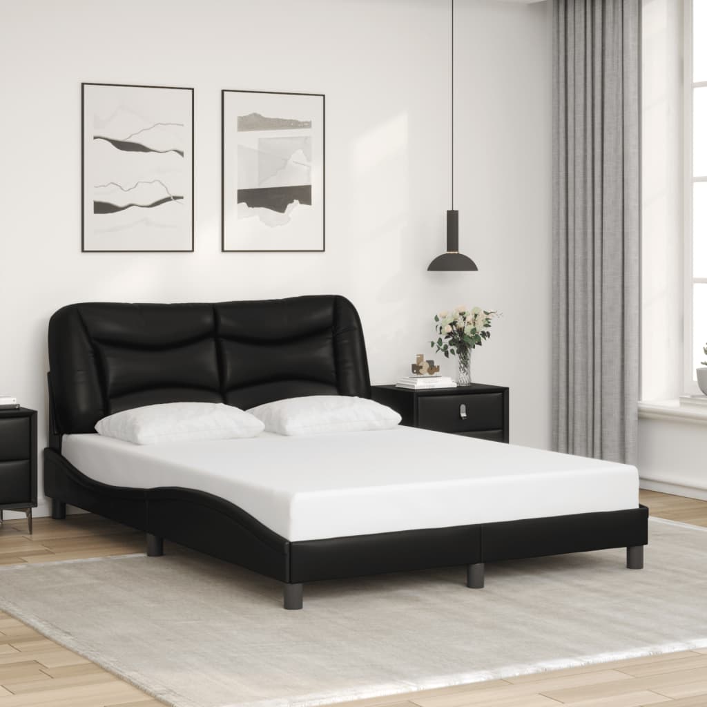 Bett mit LED-Beleuchtung ohne Matratze Schwarz 120x200 cm - Premium Betten & Bettgestelle - Just €273.73! Shop now at homesales4u