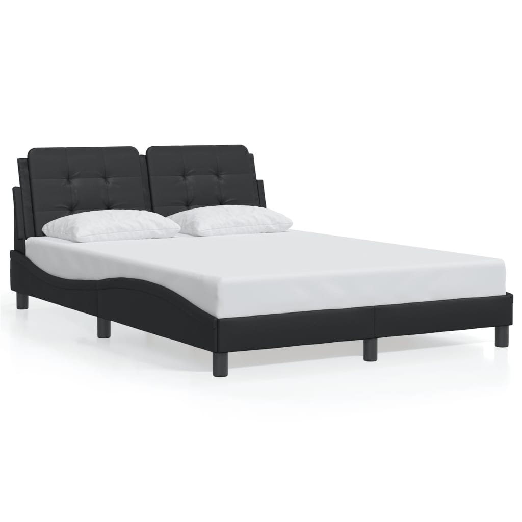 Bett mit LED-Beleuchtung ohne Matratze Schwarz 120x200 cm - Premium Betten & Bettgestelle - Just €258.18! Shop now at homesales4u