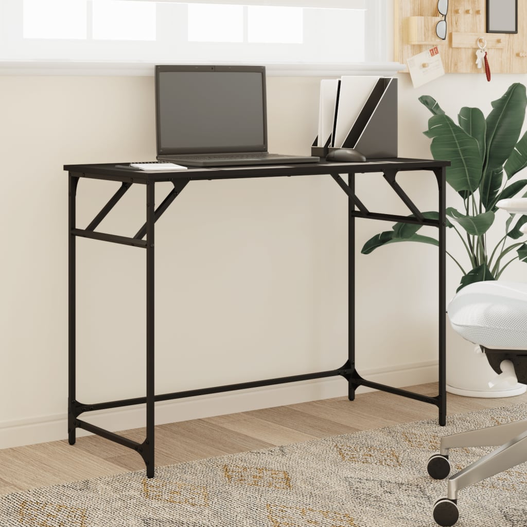 Schreibtisch Schwarz 100x45x76 cm Holzwerkstoff und Stahl - Premium Schreibtische - Just €65.91! Shop now at homesales4u