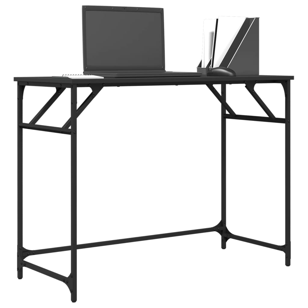 Schreibtisch Schwarz 100x45x76 cm Holzwerkstoff und Stahl - Premium Schreibtische - Just €65.91! Shop now at homesales4u