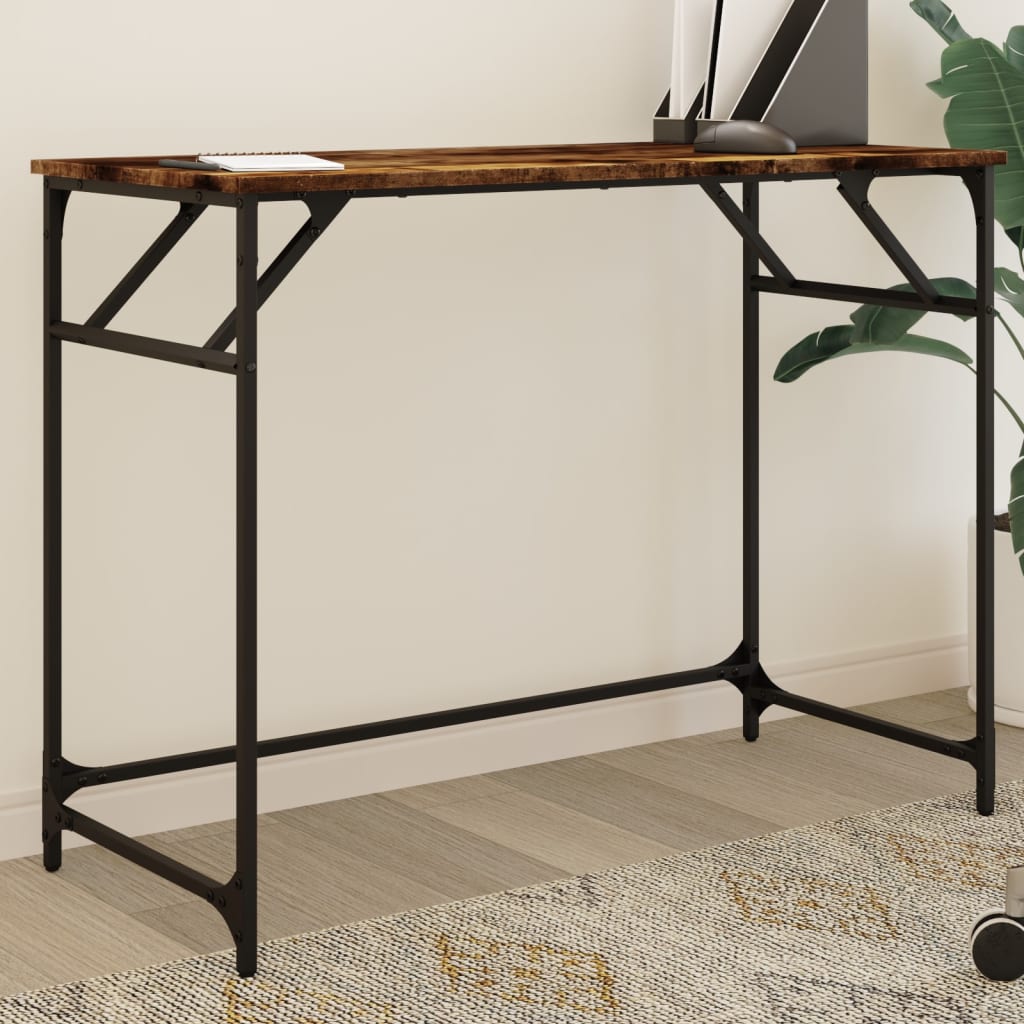 Schreibtisch Räuchereiche 100x45x76 cm Holzwerkstoff und Stahl - Premium Schreibtische - Just €63.87! Shop now at homesales4u