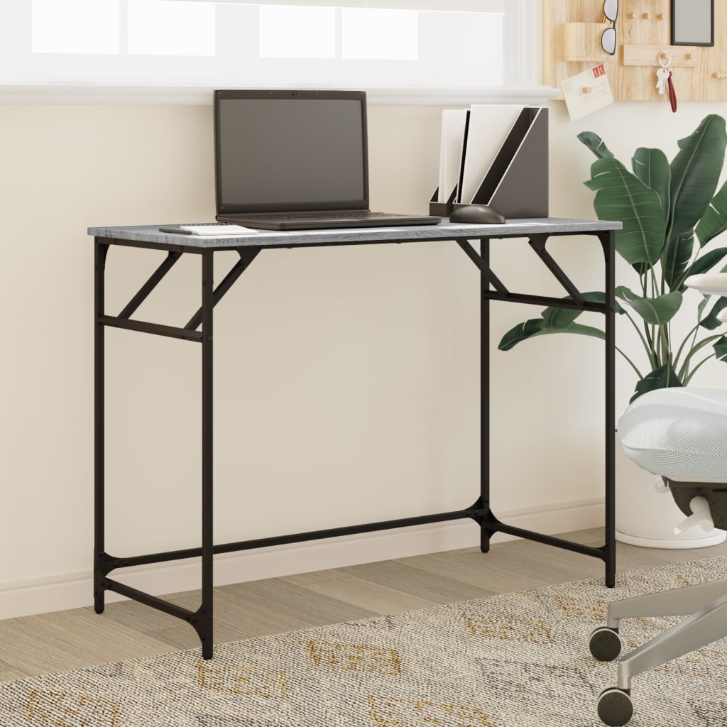 Schreibtisch Grau Sonoma 100x45x76 cm Holzwerkstoff und Stahl - Premium Schreibtische - Just €64.18! Shop now at homesales4u