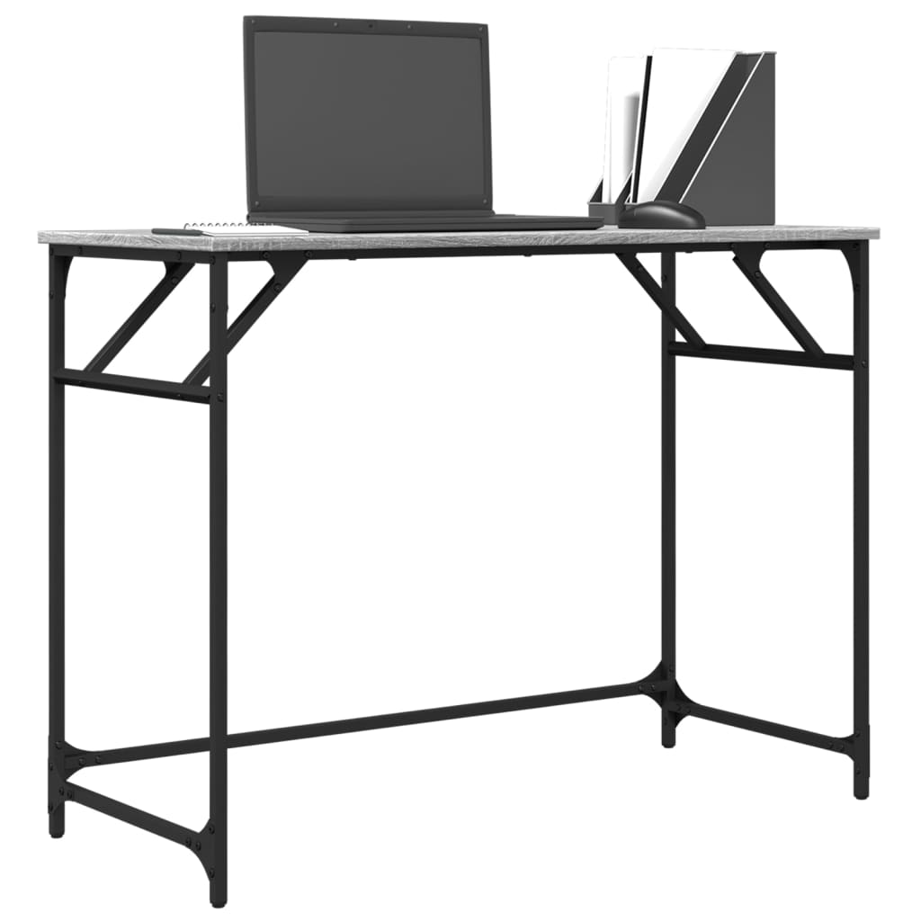 Schreibtisch Grau Sonoma 100x45x76 cm Holzwerkstoff und Stahl - Premium Schreibtische - Just €64.18! Shop now at homesales4u