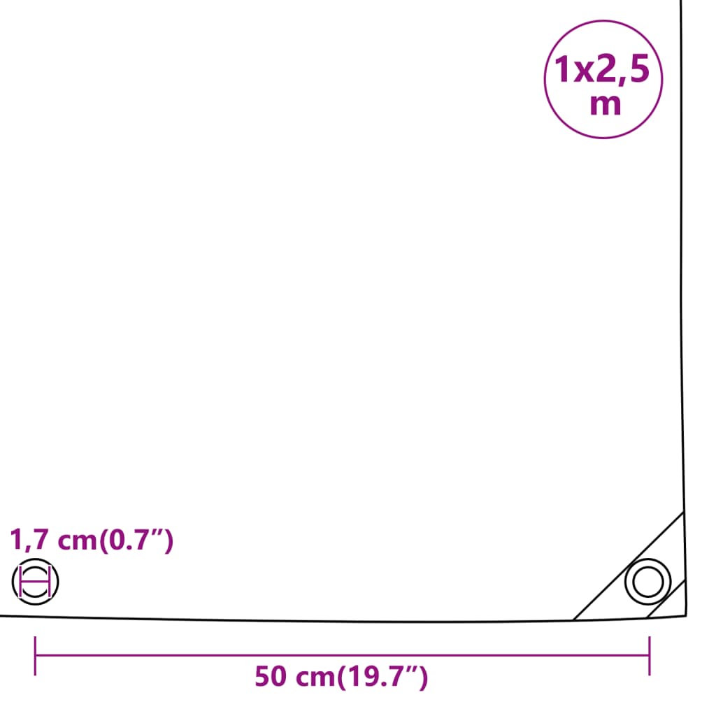 Abdeckplane Anthrazit 1x2,5 m 650 g/m² - Premium Planen - Just €34.91! Shop now at homesales4u