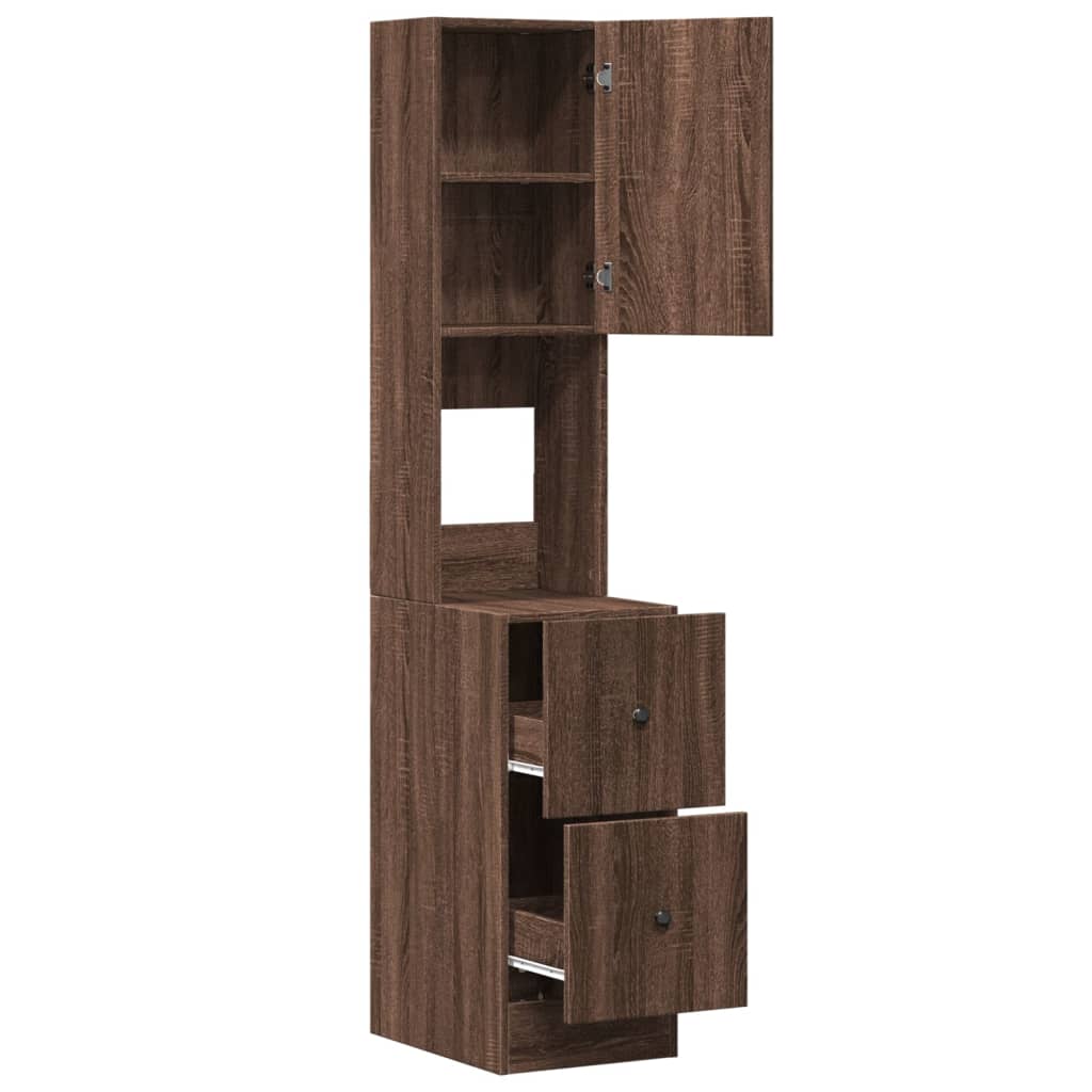 Küchenschrank Braun Eichen-Optik 35x50x180 cm Holzwerkstoff - Premium Küchenschränke - Just €111.79! Shop now at homesales4u