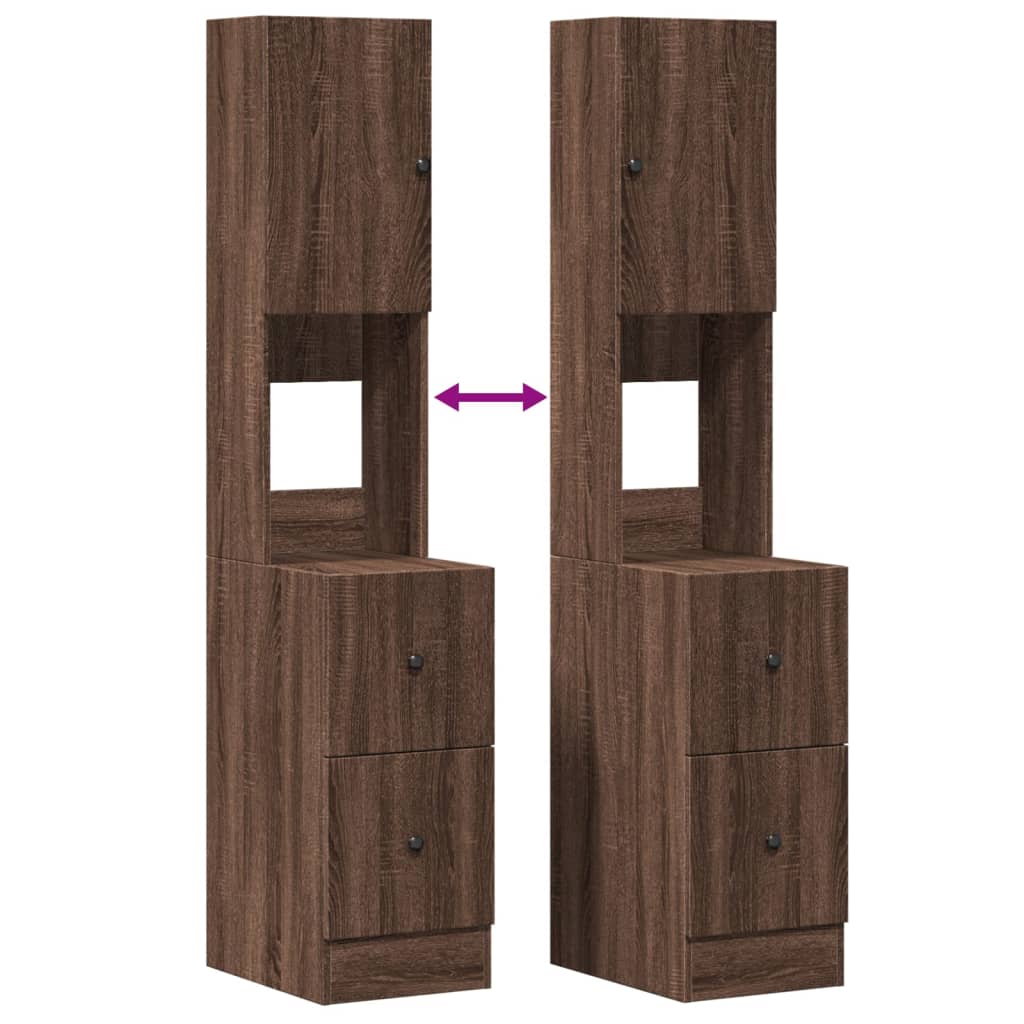 Küchenschrank Braun Eichen-Optik 35x50x180 cm Holzwerkstoff - Premium Küchenschränke - Just €111.79! Shop now at homesales4u