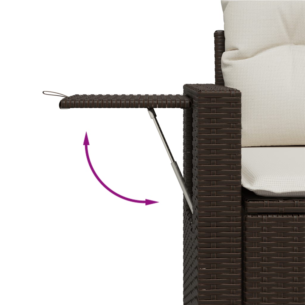 7-tlg. Garten-Sofagarnitur mit Kissen Braun Poly Rattan - Premium Gartenmöbel-Sets - Just €627.17! Shop now at homesales4u