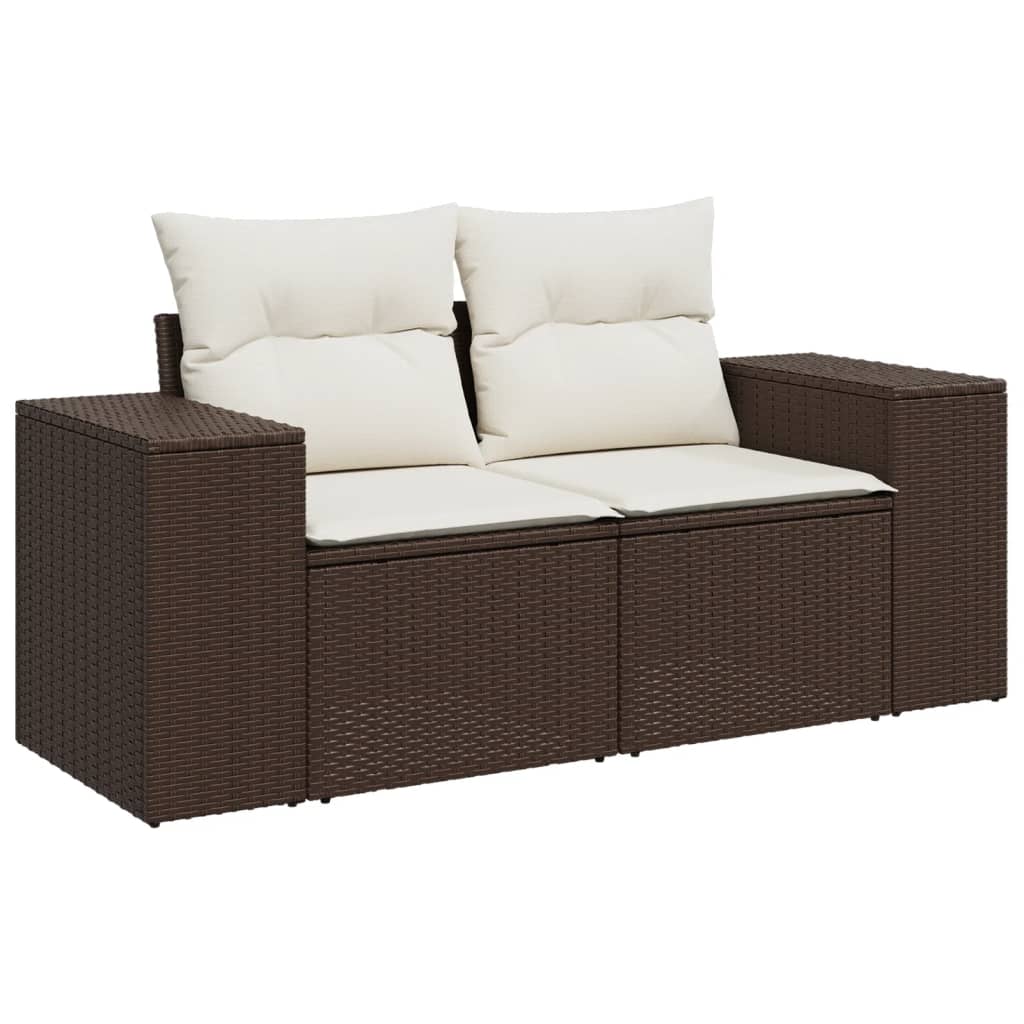 7-tlg. Garten-Sofagarnitur mit Kissen Braun Poly Rattan - Premium Gartenmöbel-Sets - Just €626.16! Shop now at homesales4u