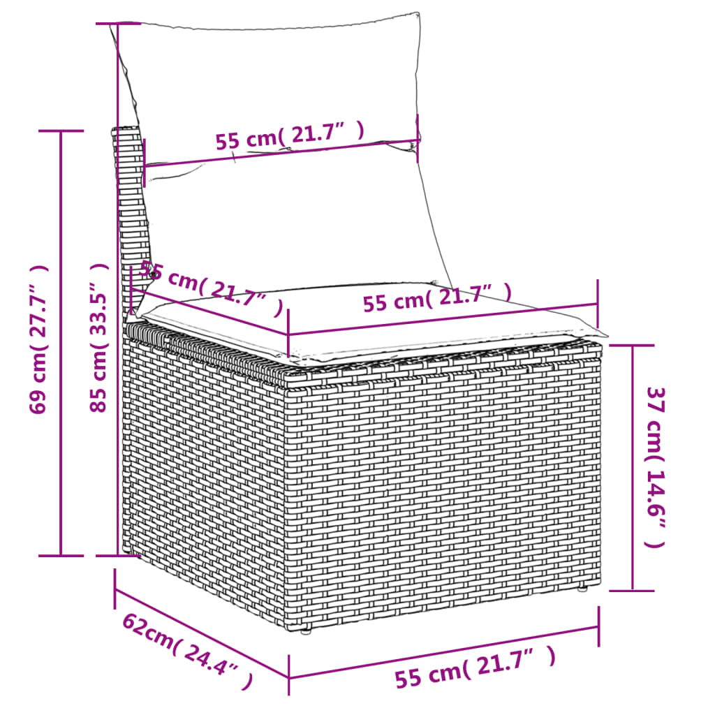 10-tlg. Garten-Sofagarnitur mit Kissen Braun Poly Rattan - Premium Gartenmöbel-Sets - Just €884.72! Shop now at homesales4u