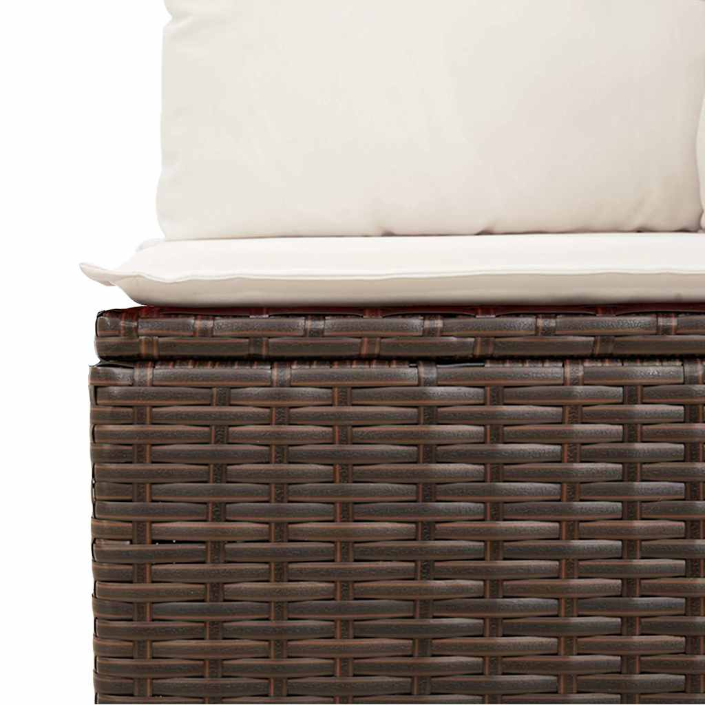 11-tlg. Garten-Sofagarnitur mit Kissen Braun Poly Rattan - Premium Gartenmöbel-Sets - Just €886.64! Shop now at homesales4u