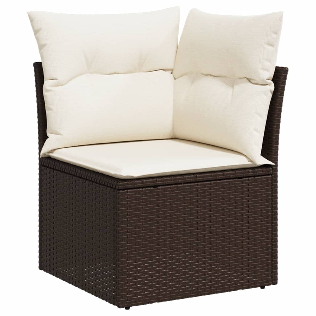 7-tlg. Garten-Sofagarnitur mit Kissen Braun Poly Rattan - Premium Gartenmöbel-Sets - Just €729.12! Shop now at homesales4u