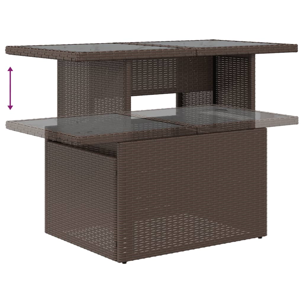 7-tlg. Garten-Sofagarnitur mit Kissen Braun Poly Rattan - Premium Gartenmöbel-Sets - Just €729.12! Shop now at homesales4u