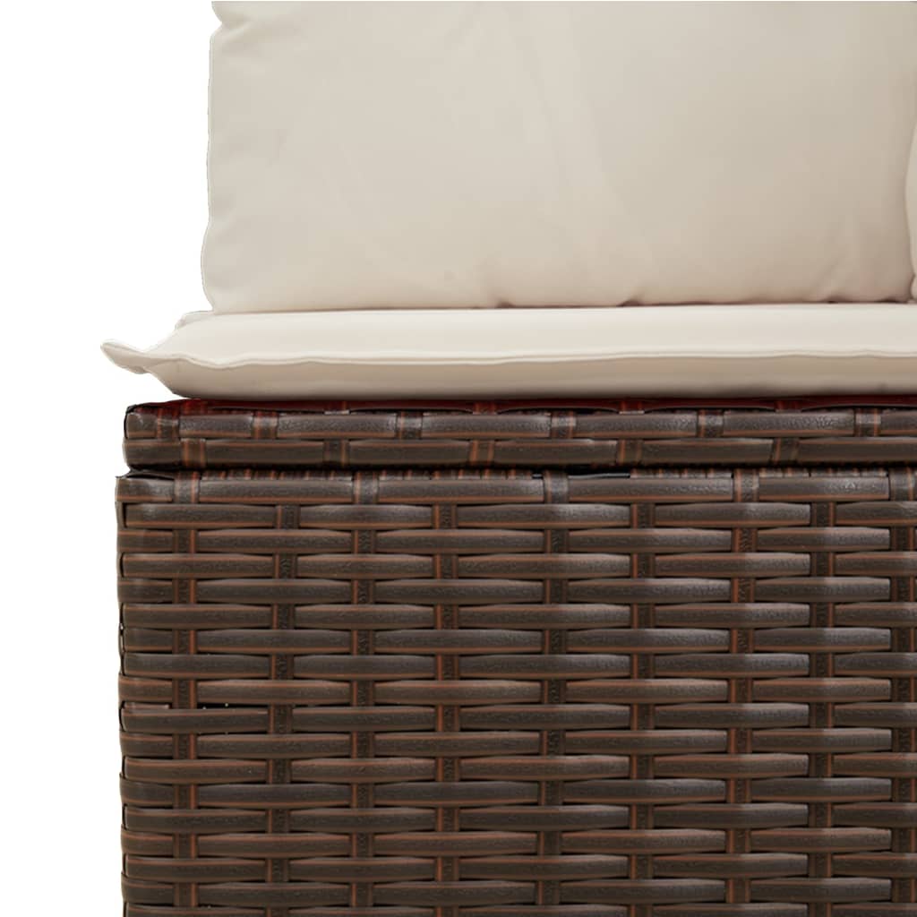 7-tlg. Garten-Sofagarnitur mit Kissen Braun Poly Rattan - Premium Gartenmöbel-Sets - Just €729.12! Shop now at homesales4u