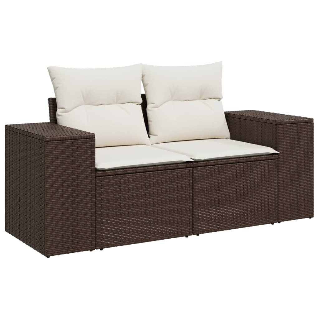 7-tlg. Garten-Sofagarnitur mit Kissen Braun Poly Rattan - Premium Gartenmöbel-Sets - Just €697.67! Shop now at homesales4u