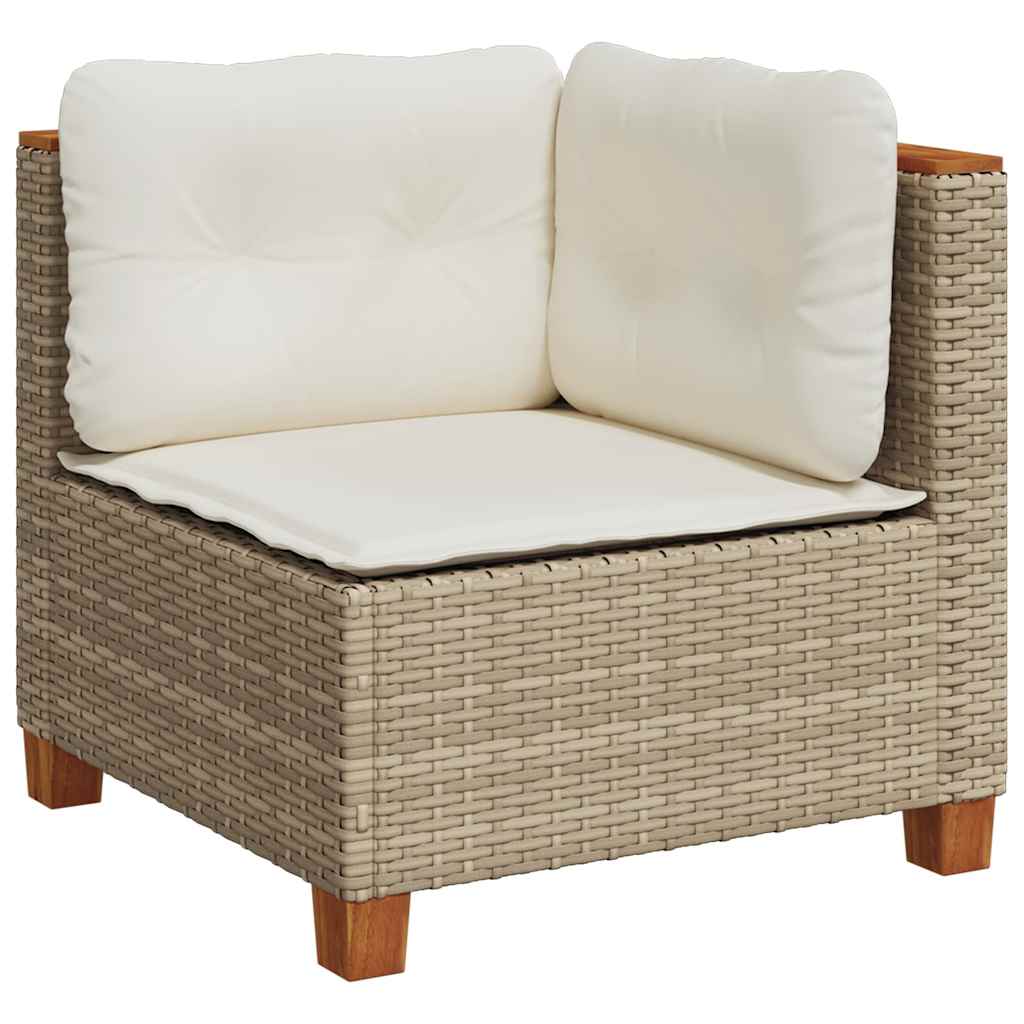 9-tlg. Garten-Sofagarnitur mit Kissen Beige Poly Rattan - Premium Gartenmöbel-Sets - Just €839.31! Shop now at homesales4u