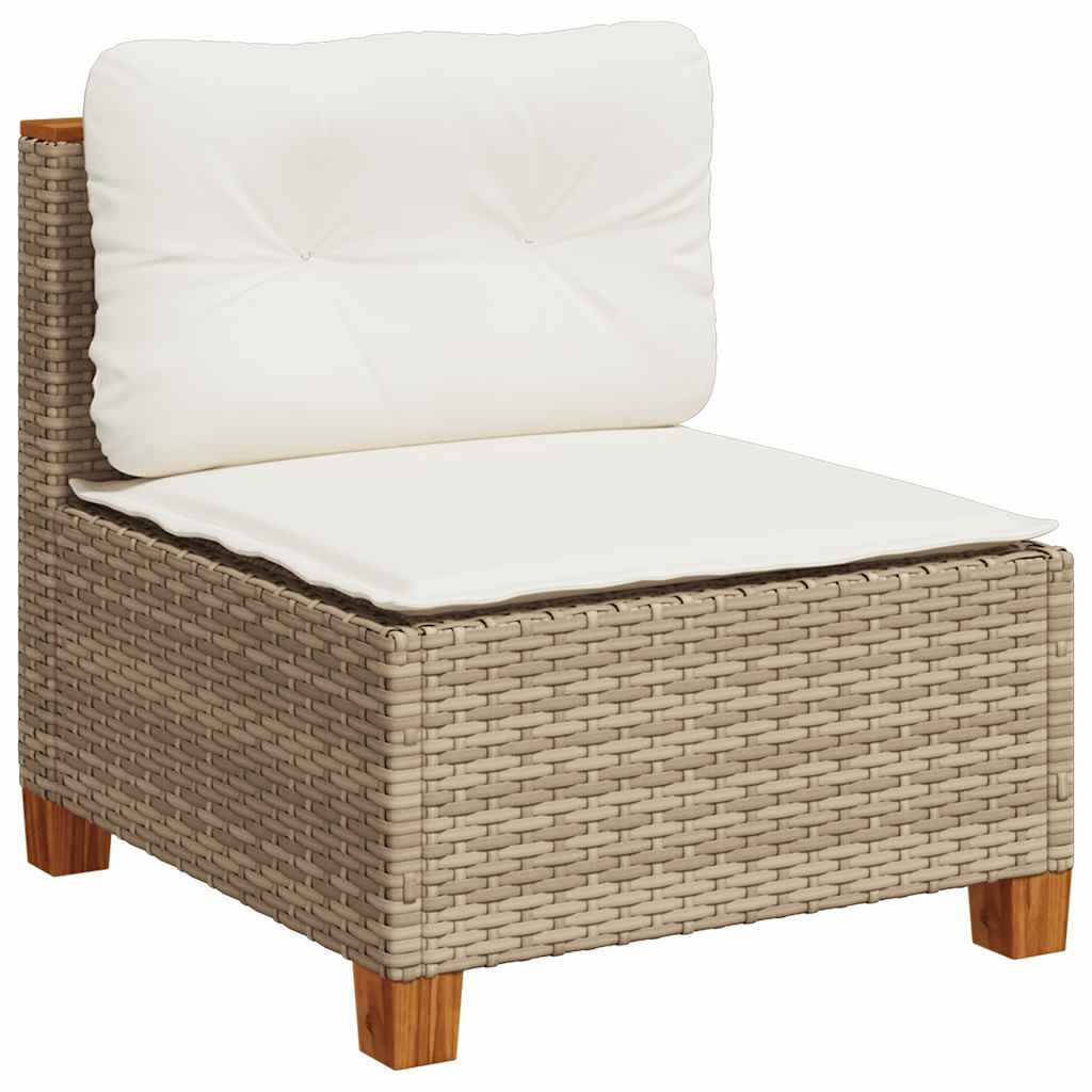 9-tlg. Garten-Sofagarnitur mit Kissen Beige Poly Rattan - Premium Gartenmöbel-Sets - Just €839.31! Shop now at homesales4u